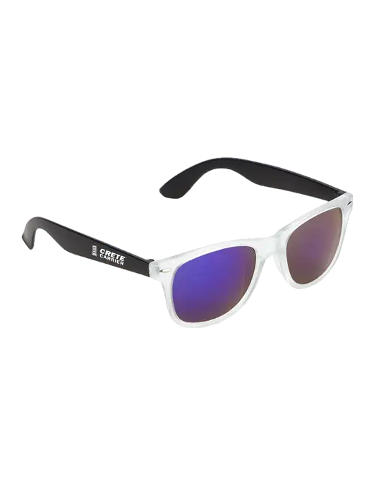 Key West Black Mirrored Sunglasses w/Crete Carrier Logo