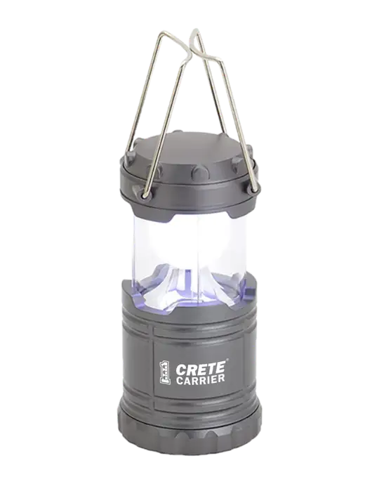 Gunmetal Mini Retro Lantern w/Crete Carrier Logo