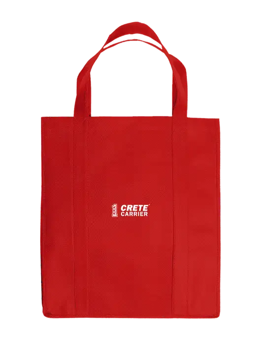 Eco Reusable Jumbo Red Shopping Bag w/Crete Carrier Logo