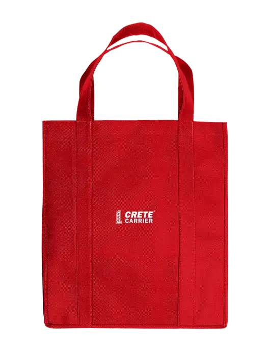 Eco Reusable Jumbo Red Shopping Bag w/Crete Carrier Logo