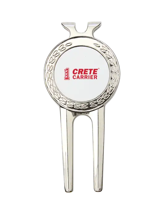 Silver Divot Tool, 1.5 x 3 w/Crete Carrier Logo
