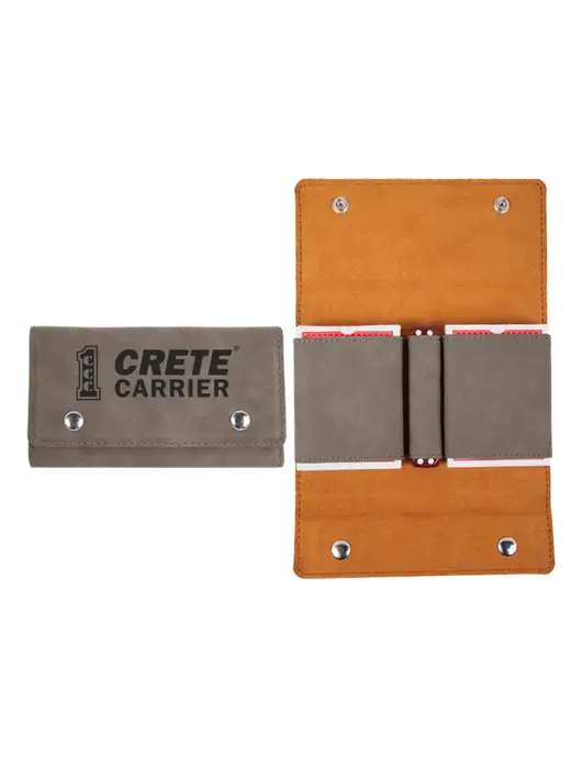 Grey Leatherette Card & Dice Set w/Crete Carrier Logo