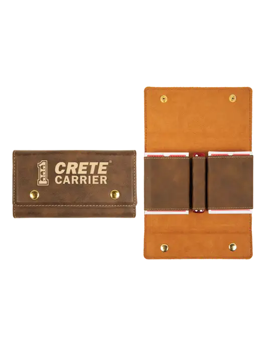 Rustic Leatherette Card & Dice Set w/Crete Carrier Logo