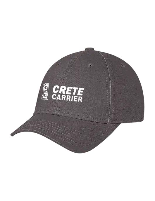 Medium Dark Grey Structured Soft Snap Closure Hook & Loop Cap w/Crete Carrier Logo