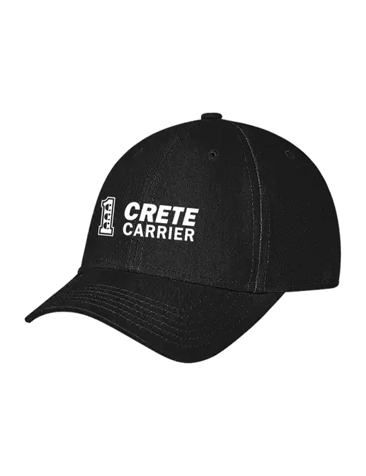Black Structured Soft Snap Closure Hook & Loop Cap w/Crete Carrier Logo