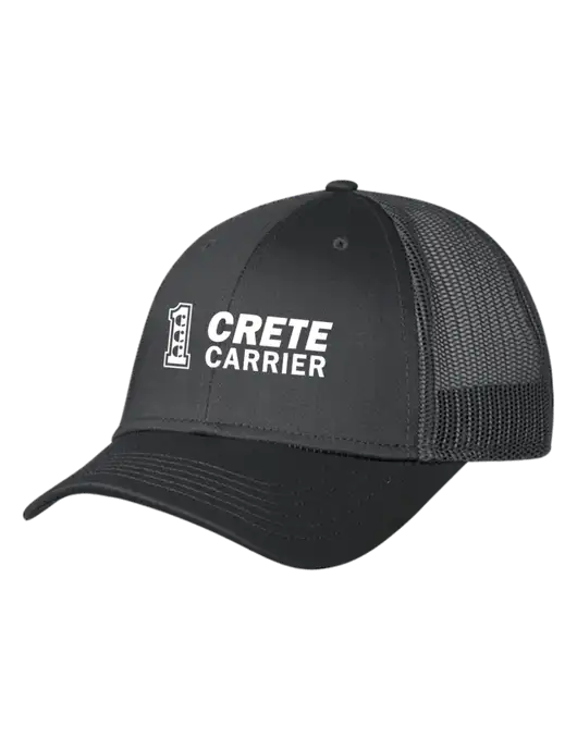 Charcoal Mesh Trucker Cap Snap Back w/Crete Carrier Logo