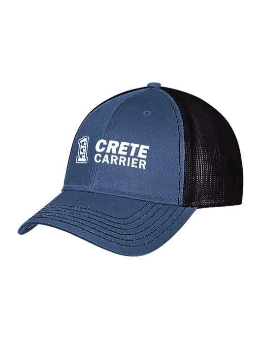 Dark Royal/Black Mesh Trucker Cap Snap Back w/Crete Carrier Logo