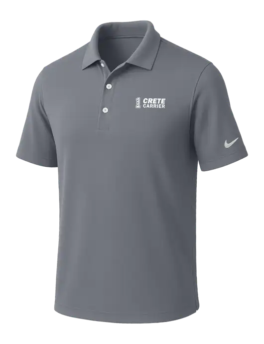 NIKE Medium Grey Dri-Fit Micro Pique Polo w/Crete Carrier Logo