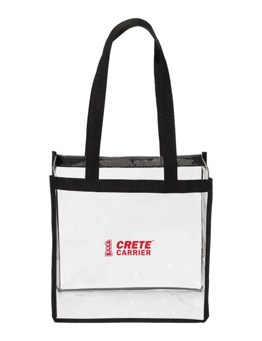 Clear Stadium Tote w/Crete Carrier Logo