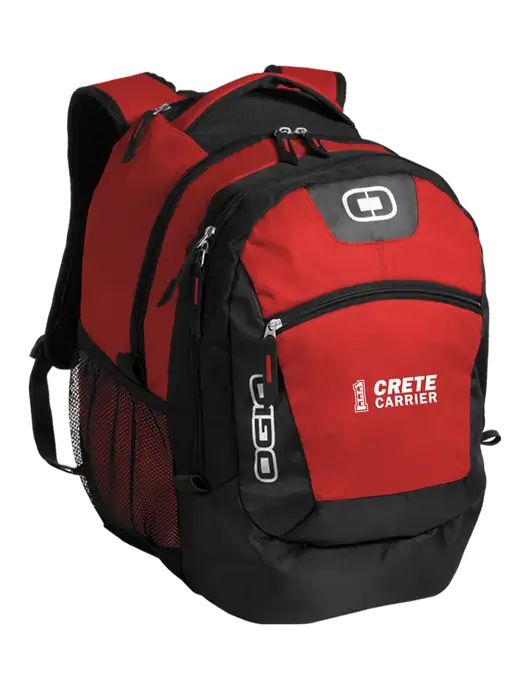 OGIO Red Rogue Pack
 w/Crete Carrier Logo