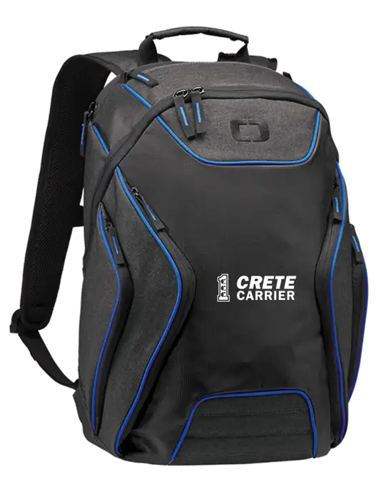 OGIO Royal Blue/Heather Grey Hatch Laptop Backpack
 w/Crete Carrier Logo