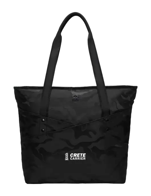 OGIO Black Camo Downtown Tote 
 w/Crete Carrier Logo