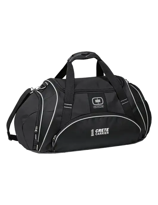 OGIO Black Crunch Duffel
 w/Crete Carrier Logo