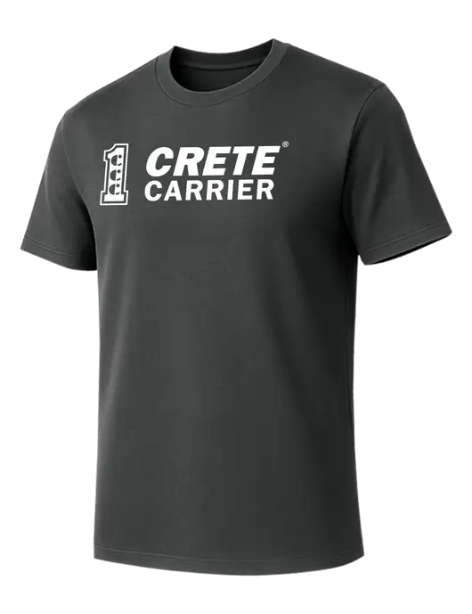 Allmade Charcoal Grey Organic Cotton Tee w/Crete Carrier Logo