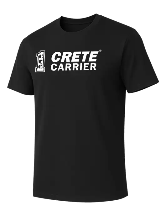 Allmade Deep Black Organic Cotton Tee w/Crete Carrier Logo