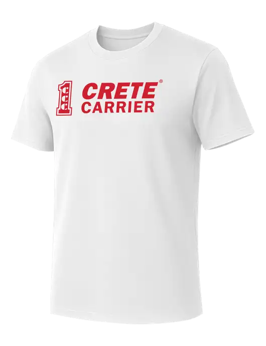 Allmade Bright White Organic Cotton Tee w/Crete Carrier Logo