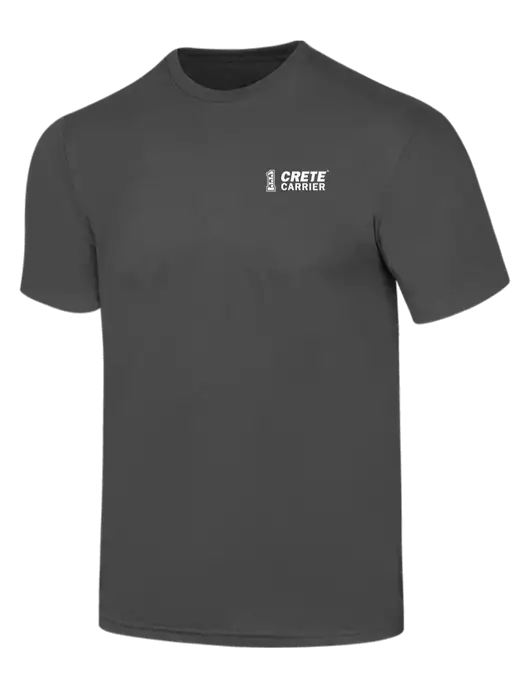 Simply Soft Charcoal 4.5oz  Poly/Combed Ring Spun Cotton T-Shirt w/Crete Carrier Logo
