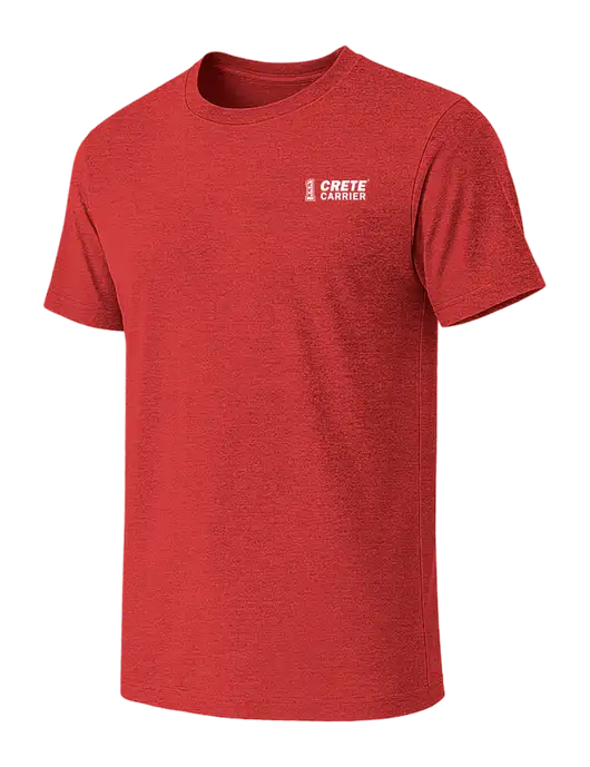 BELLA+CANVAS Heather Red CVC Short Sleeve Tee w/Crete Carrier Logo