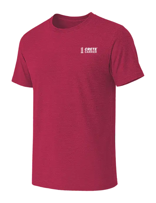 BELLA+CANVAS Heather Raspberry CVC Short Sleeve Tee w/Crete Carrier Logo