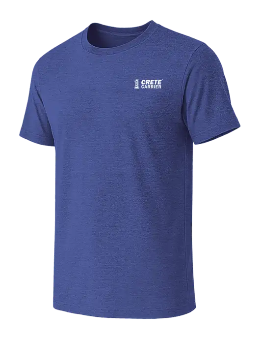 BELLA+CANVAS Heather Royal CVC Short Sleeve Tee w/Crete Carrier Logo