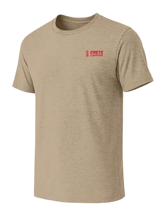 BELLA+CANVAS Heather Tan CVC Short Sleeve Tee w/Crete Carrier Logo