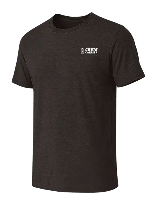 BELLA+CANVAS Dark Grey Heather CVC Short Sleeve Tee w/Crete Carrier Logo