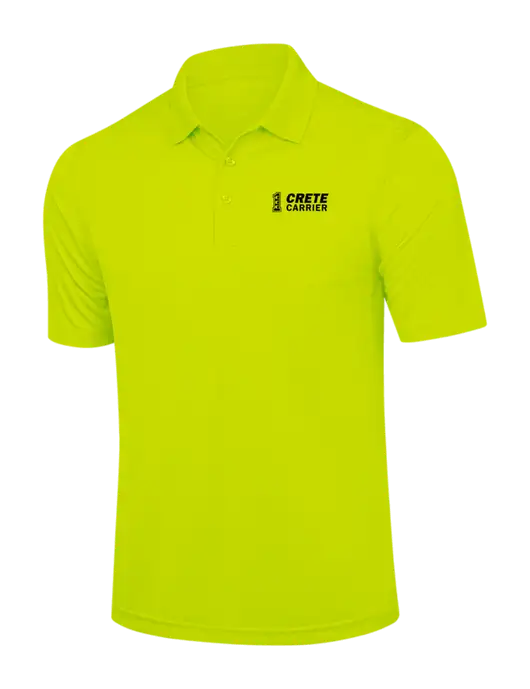 Safety Yellow Dry Zone UV Micro Mesh Polo w/Crete Carrier Logo