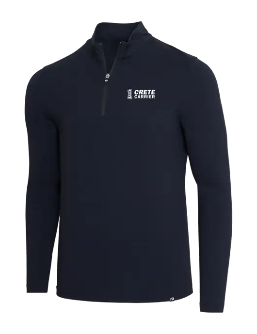 TravisMathew Black Crestview 1/4 Zip w/Crete Carrier Logo