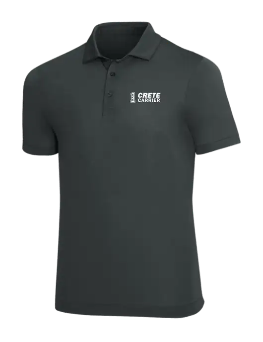 Mercer+Mettle Dark Grey Stretch Jersey Polo w/Crete Carrier Logo