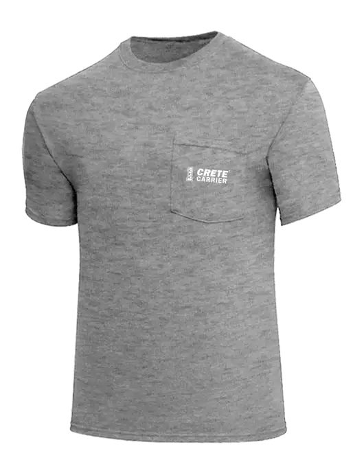 Core Blend Medium Grey Heather Pocket T-Shirt w/Crete Carrier Logo