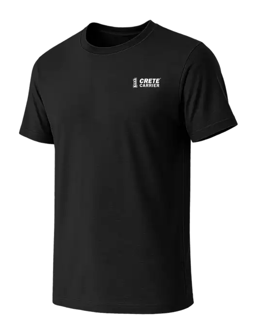 BELLA+CANVAS Black CVC Short Sleeve Tee w/Crete Carrier Logo