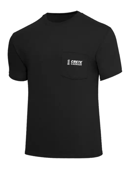 Core Blend Black Pocket T-Shirt w/Crete Carrier Logo