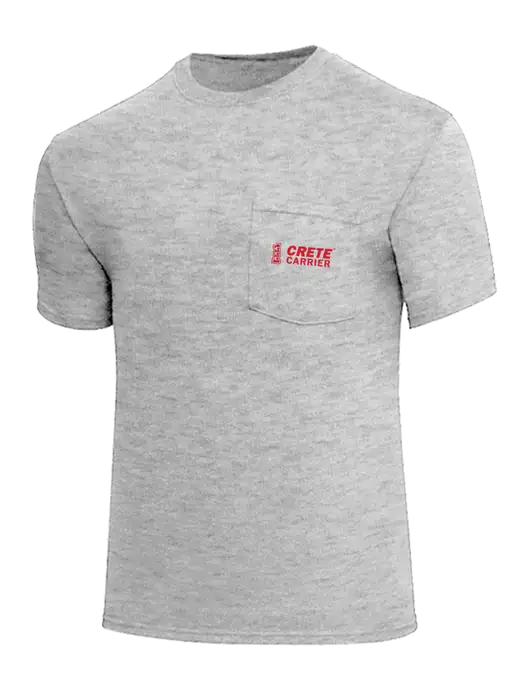 Core Blend Light Grey Heather Pocket T-Shirt w/Crete Carrier Logo