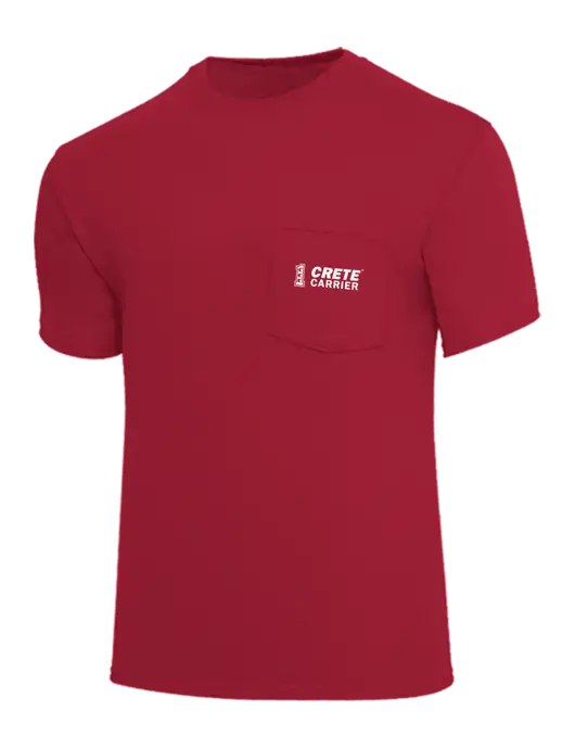 Core Blend Red Pocket T-Shirt w/Crete Carrier Logo