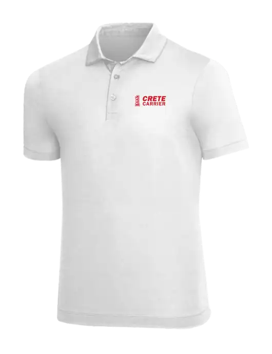 Mercer+Mettle White Stretch Jersey Polo w/Crete Carrier Logo