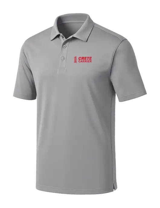 Light Grey Silk Touch Performance Polo w/Crete Carrier Logo