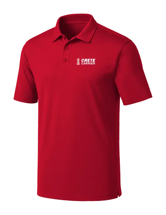 Red Silk Touch Performance Polo w/Crete Carrier Logo