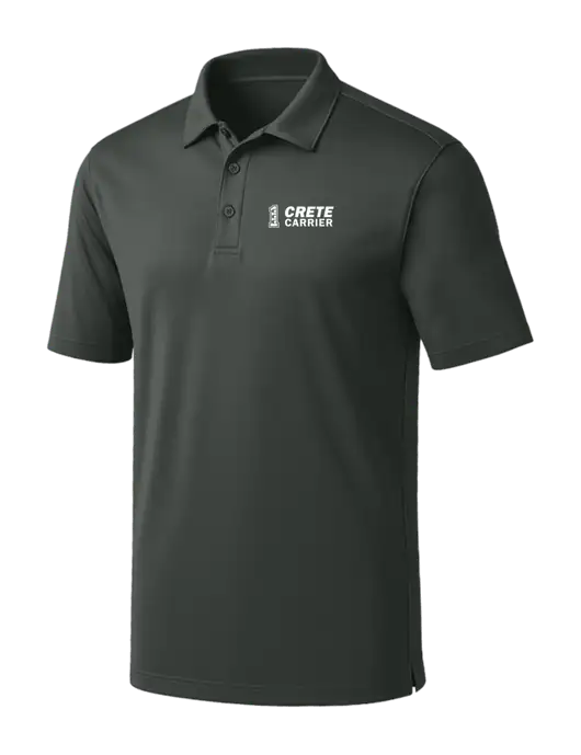 Dark Grey Silk Touch Performance Polo w/Crete Carrier Logo