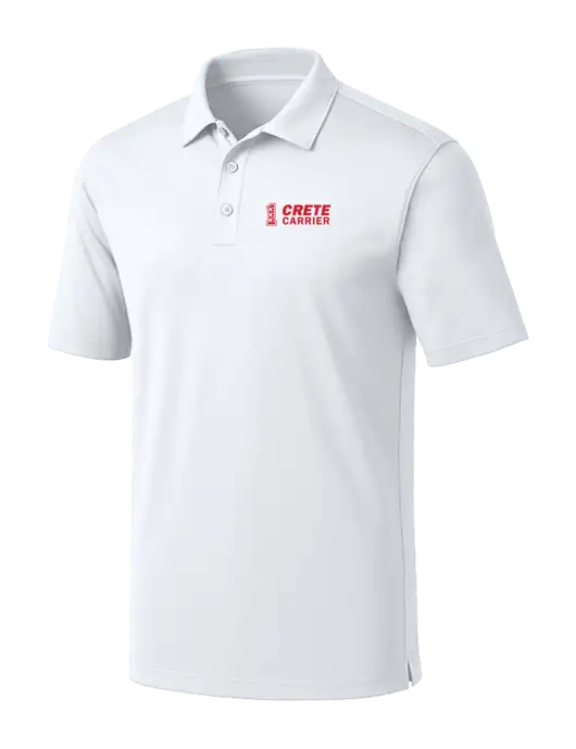 White Silk Touch Performance Polo w/Crete Carrier Logo