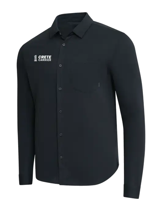 OGIO Black Extend Long Sleeve Button Up Shirt w/Crete Carrier Logo