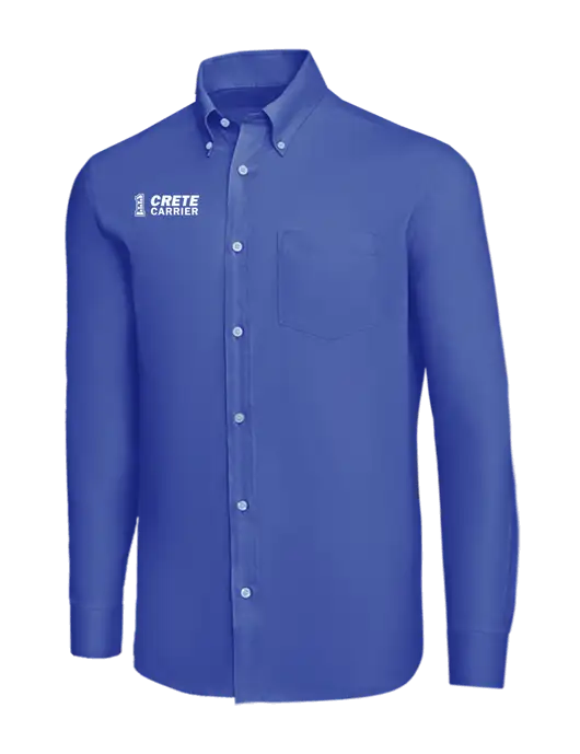 Brooks Brothers Dark Royal Wrinkle-Free Stretch Nailhead Shirt w/Crete Carrier Logo