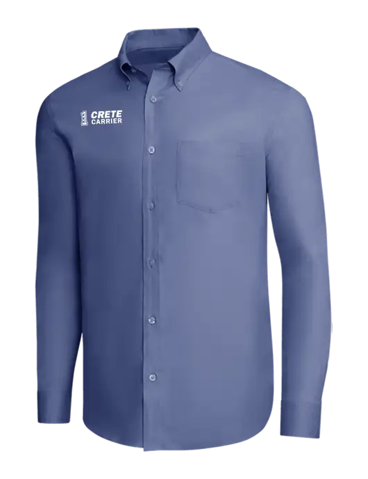 Brooks Brothers Light Navy Wrinkle-Free Stretch Pinpoint Shirt w/Crete Carrier Logo