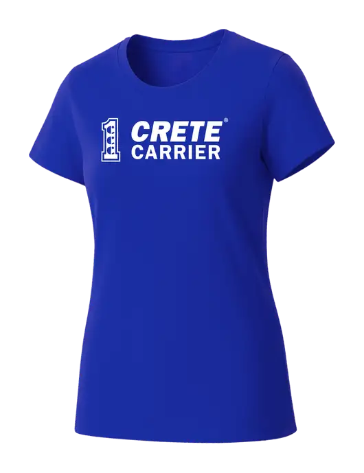 Womens Seriously Soft Royal T-Shirt w/Crete Carrier Logo