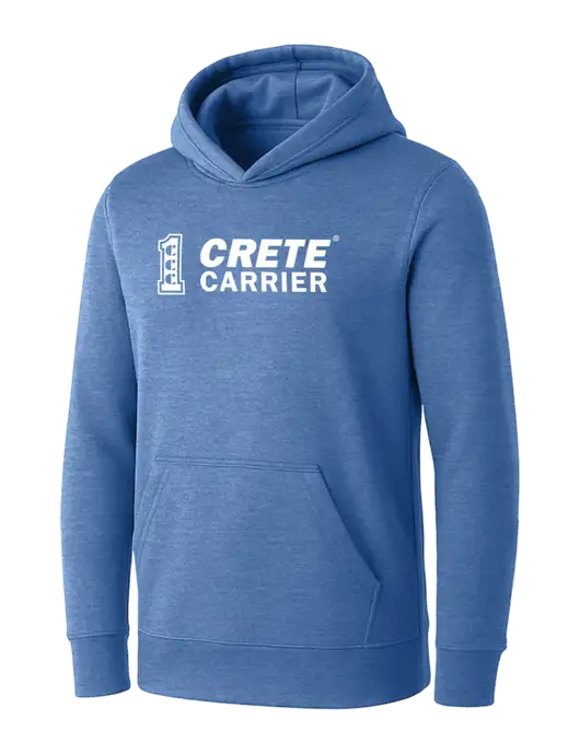 Womens Royal Heather Core Fleece Pullover Hooded Sweatshirt w/Crete Carrier Logo