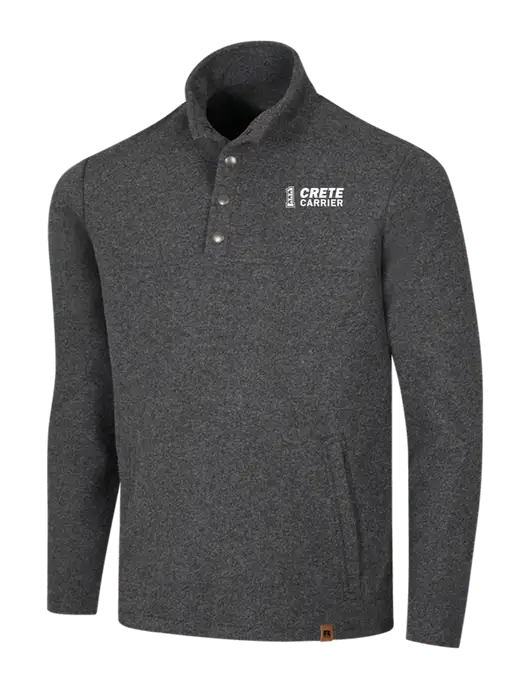 Russell Outdoors Dark Grey Heather Basin Snap Pullover w/Crete Carrier Logo