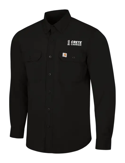Carhartt Force Black Solid Long Sleeve Shirt w/Crete Carrier Logo