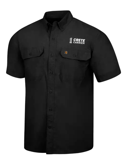 Carhartt Force Black Solid Short Sleeve Shirt w/Crete Carrier Logo
