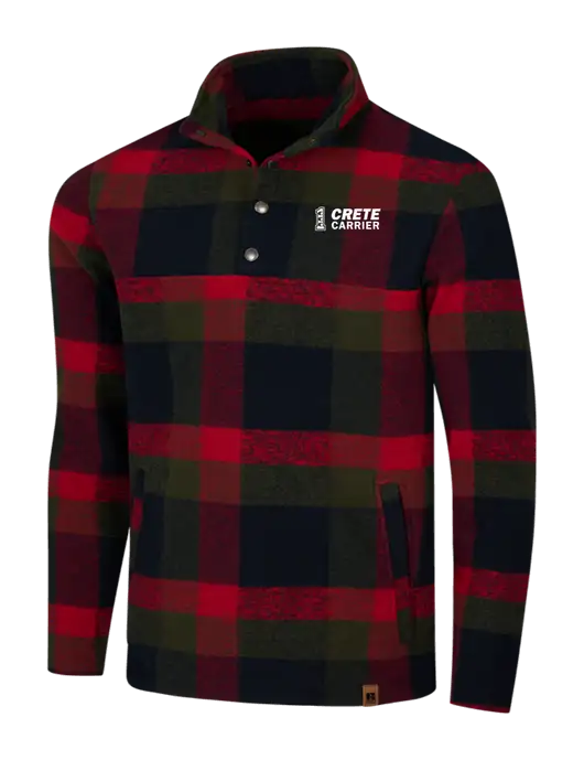 Russell Outdoors Red/Black Plaid Basin Snap Pullover w/Crete Carrier Logo
