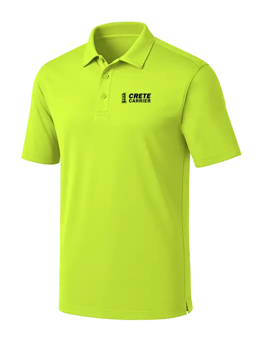 Safety Yellow Silk Touch Performance Polo w/Crete Carrier Logo