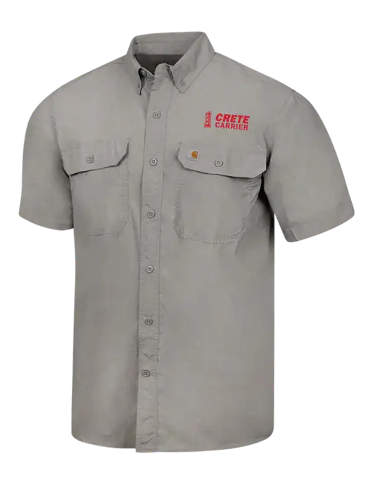 Carhartt Force Light Grey Solid Short Sleeve Shirt w/Crete Carrier Logo
